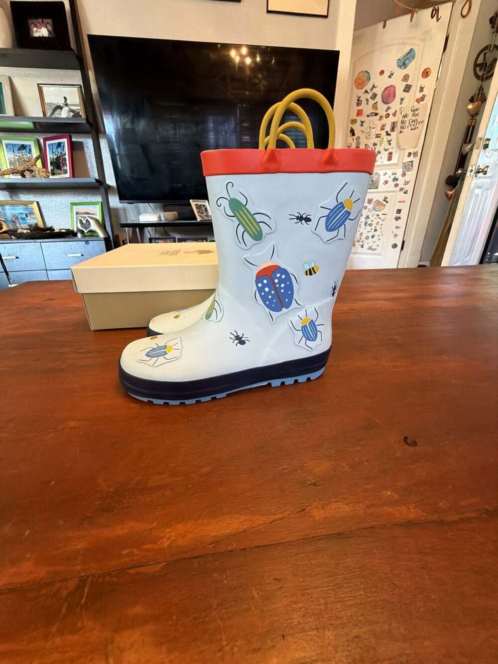Tucker + Tate Kids' Bug Print Rain Boots with Pull Handles